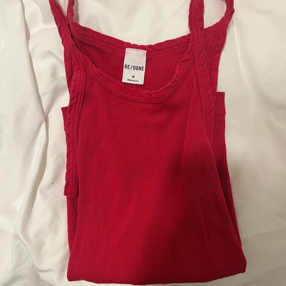 Re/done Hanes Ribbed Tank Top - Picture 4 of 4